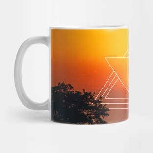 Sunset Road Geometry Triangles Mug